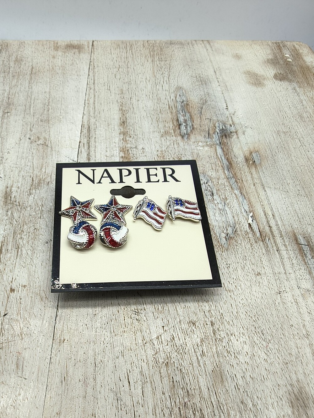 Napier 3pr. Patriotic Earrings